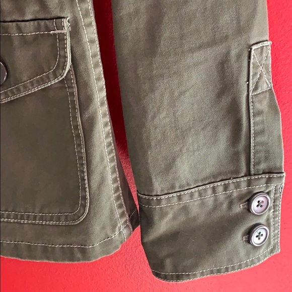 J. Crew Utility Jacket- Army Green Cotton Sz S - Picture 6 of 12